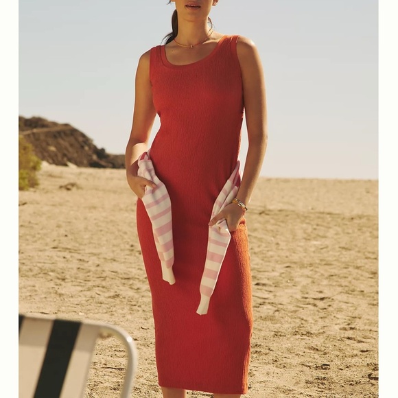 Anthropologie Dresses & Skirts - By Anthropologie Scoop-Back Knit Midi Dress Sz M